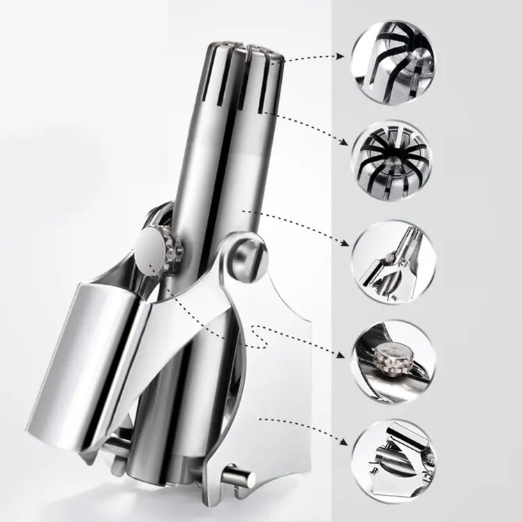 Imported Manual Nose Hair Trimmer - Mini Portable Stainless Steel